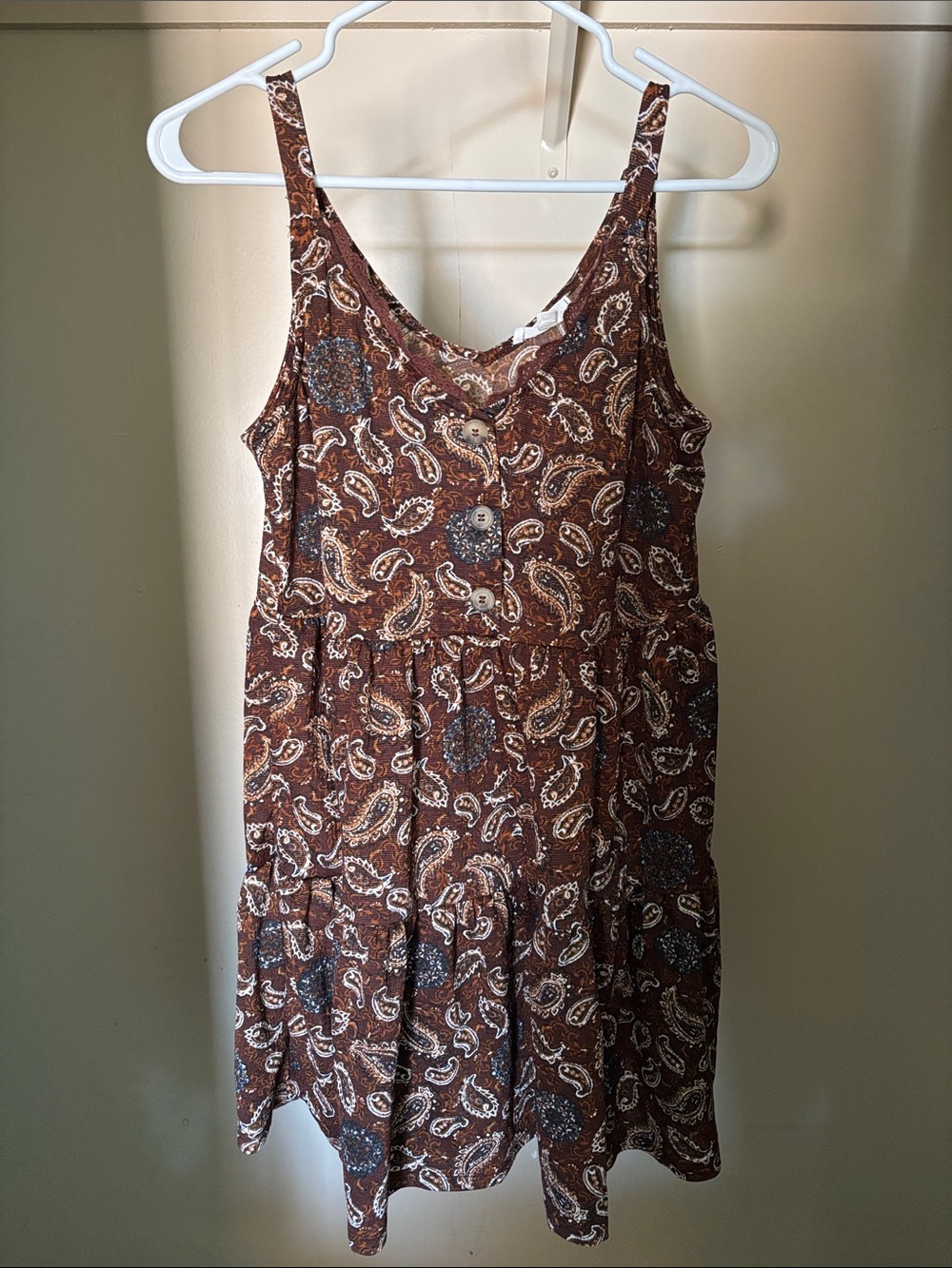 MINE Brown Paisley Sleeveless Sundress